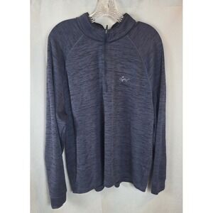 Greg Norman Golf 1/4 Zip Pullover Mens XL Blue Long Sleeve Active Stretch